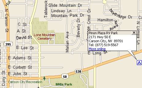 Pinon Plaza RV Resort street map