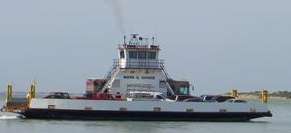 RV and toad on ferry