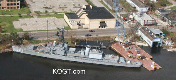 Damage to USS Orleck