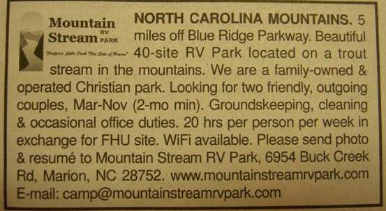 Mountain Stream ad that caught our eye
