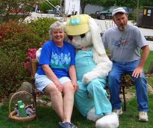 All girls love the Easter Bunny, but boys can be a lttle shy