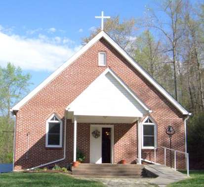 Carson Chapel on the banks of Buck Creek