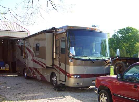 Parked for a few days on good solid Indiana limestone, smile