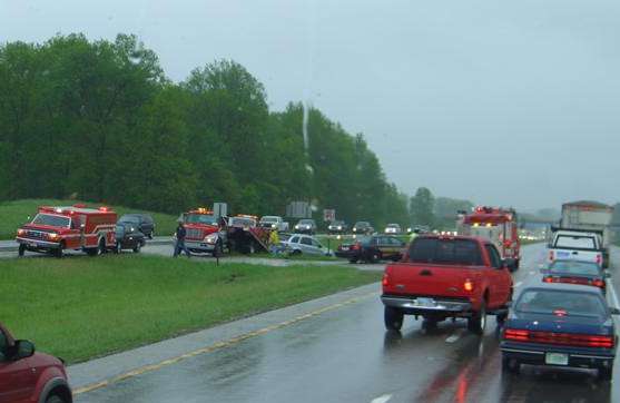 Nobody hurt, but traffic was backed up big time