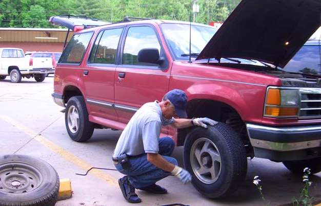 Tired old retired tire man. lol