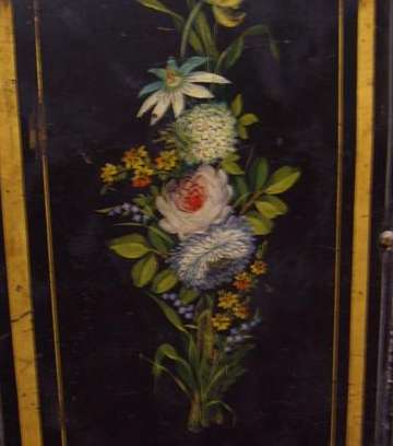 Closeup of interior decoration on the safe door