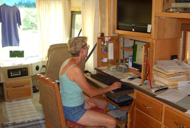 Woman at retirement work