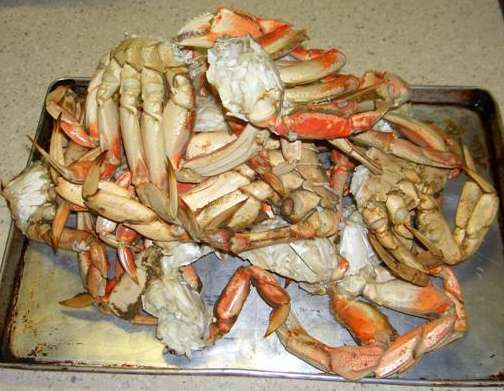 Steamed crab