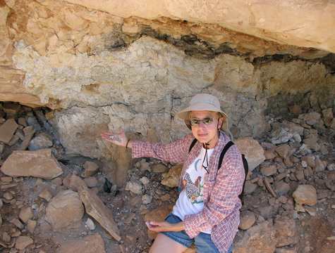 Clay under boulder