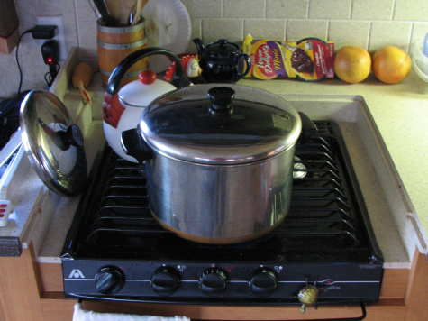 Steaming tamales