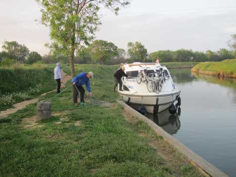 Along the canal