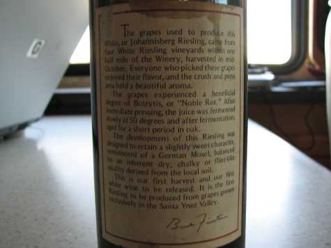 1975 Firestone Vineyard Johannisberg Riesling