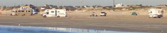 Rv's parked on the beach