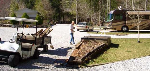 demolishing the front planter