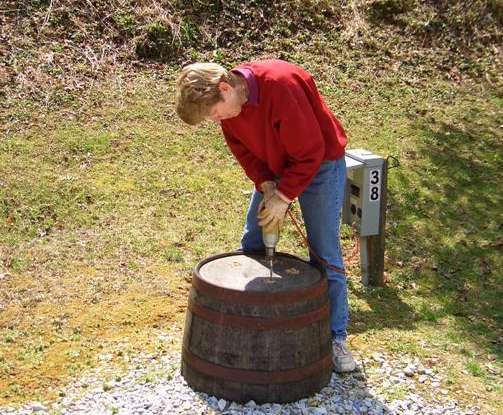 The barrel lady