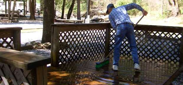 Learning how to clean the deck