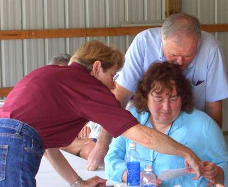 Showing off the children and grandkids