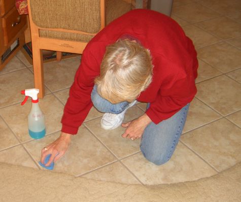 Doing domestic duties