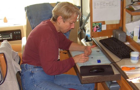 Budding beader at work