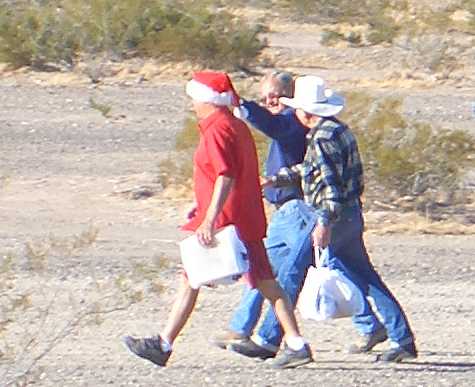Santa and his helpers