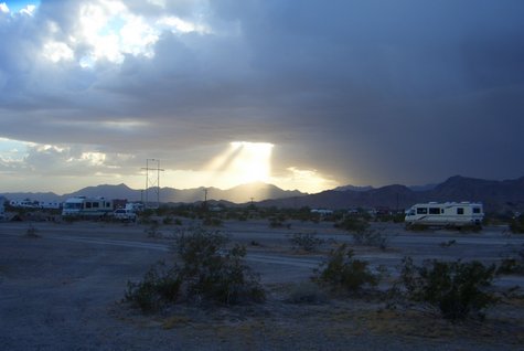 And the glory shown down