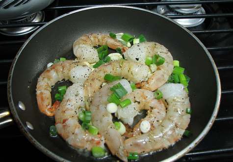 Shrimp in the skillet