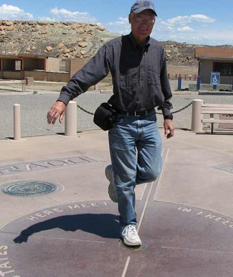 Bob balancing on four corners