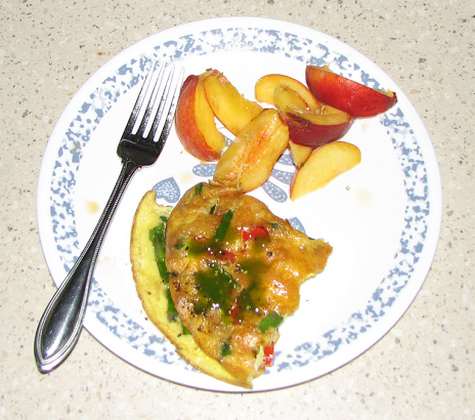Warm eggs and hot sauce