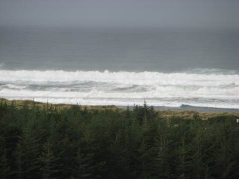 The pounding of the surf