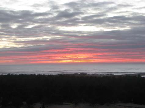 The setting sun 